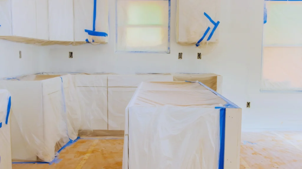 Thorough kitchen wall painting process
