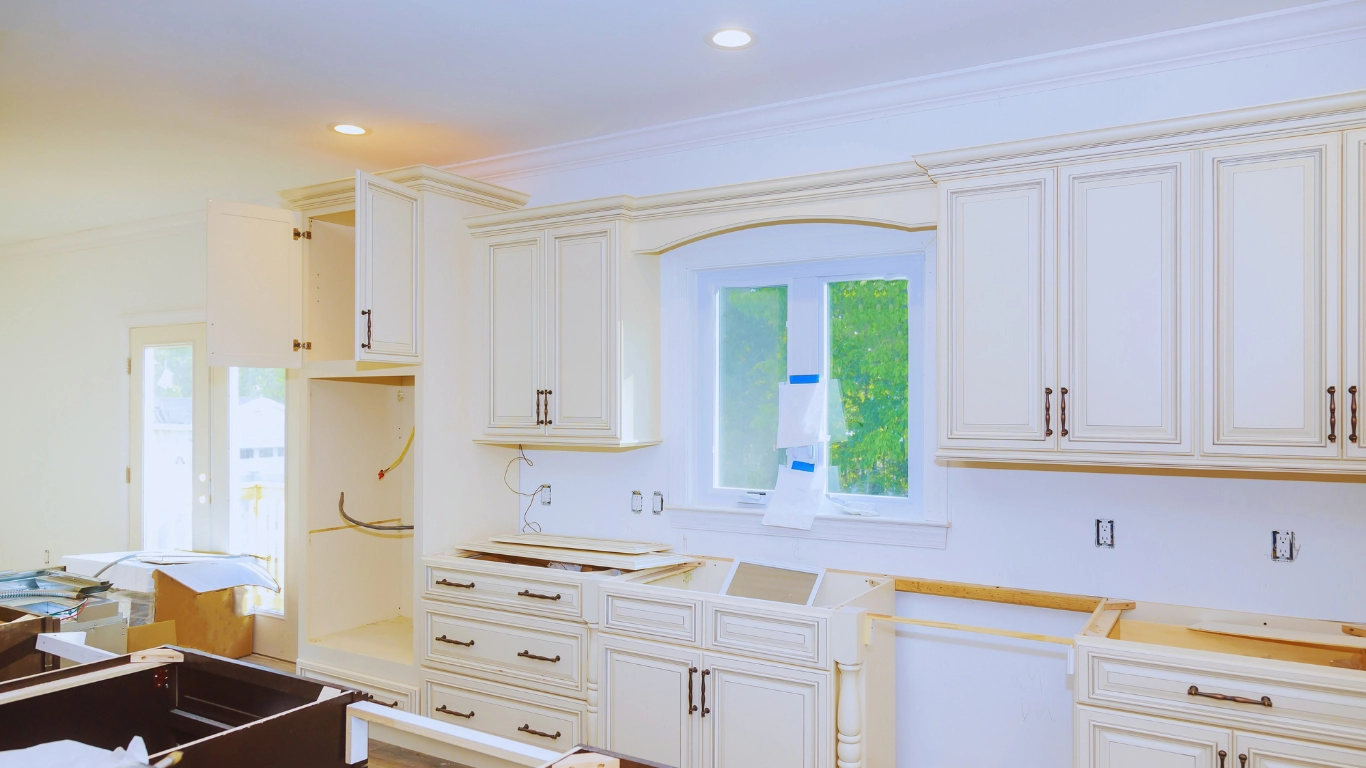 Kitchen cabient installation process